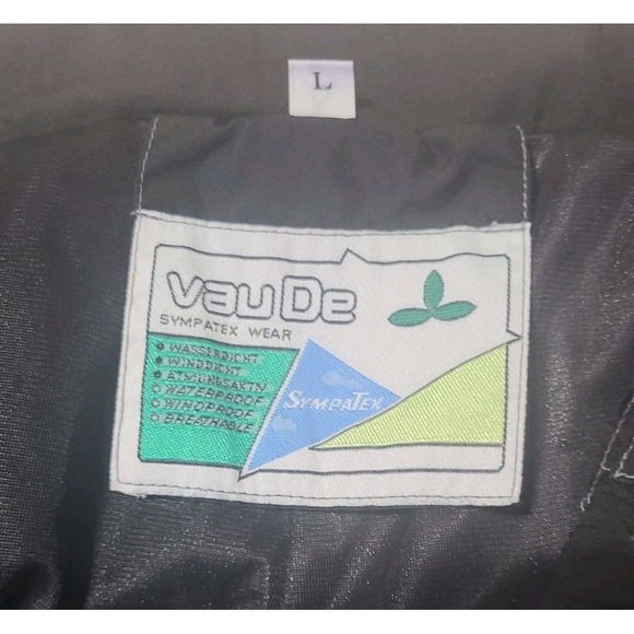 Vaude Sympatex Waterproof Windproof Snow Ski Pants Black‎ Size L 42x31 Outdoor - Picture 3 of 12